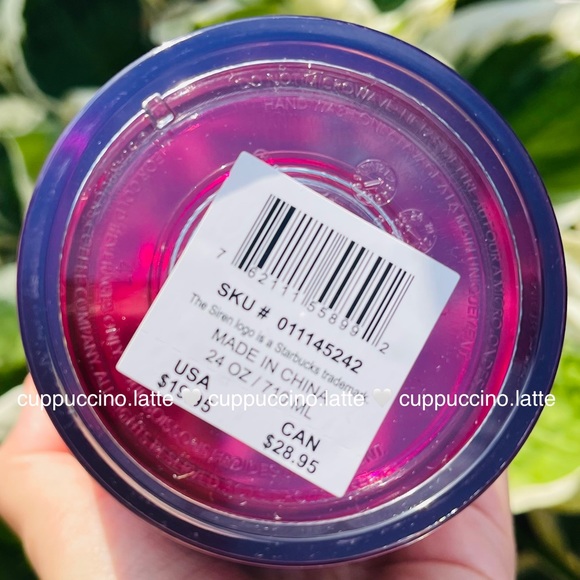 🩷NWT🌺Starbucks Fall 2023 Pink ‘Ocean & Forest’ Floral Tumbler - Picture 7 of 7